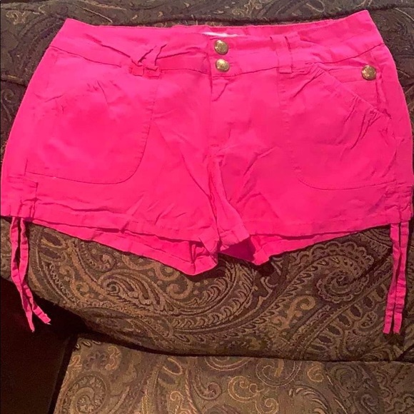 Summer Cargo Neon Pink Shorts - Picture 1 of 3